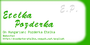 etelka pozderka business card